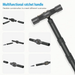 Multifunctional ratchet handle with interchangeable heads on a white background