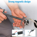 Person using a tool with a strong magnetic design to pick up small components.