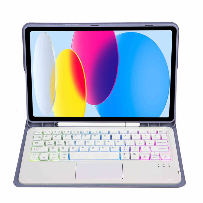 iPad 10.9" Case (10th Gen 2022), iPad 11 (A16 2025) with Keyboard Touchpad Backlight