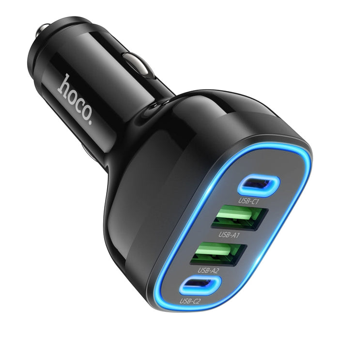 4 Port 2C2A Car Phone Fast Charger For Android iPhone