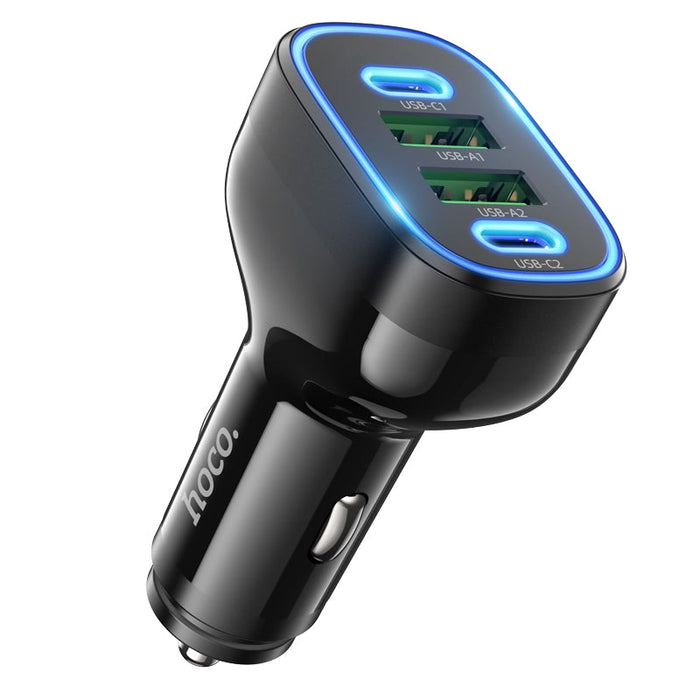 4 Port 2C2A Car Phone Fast Charger For Android iPhone