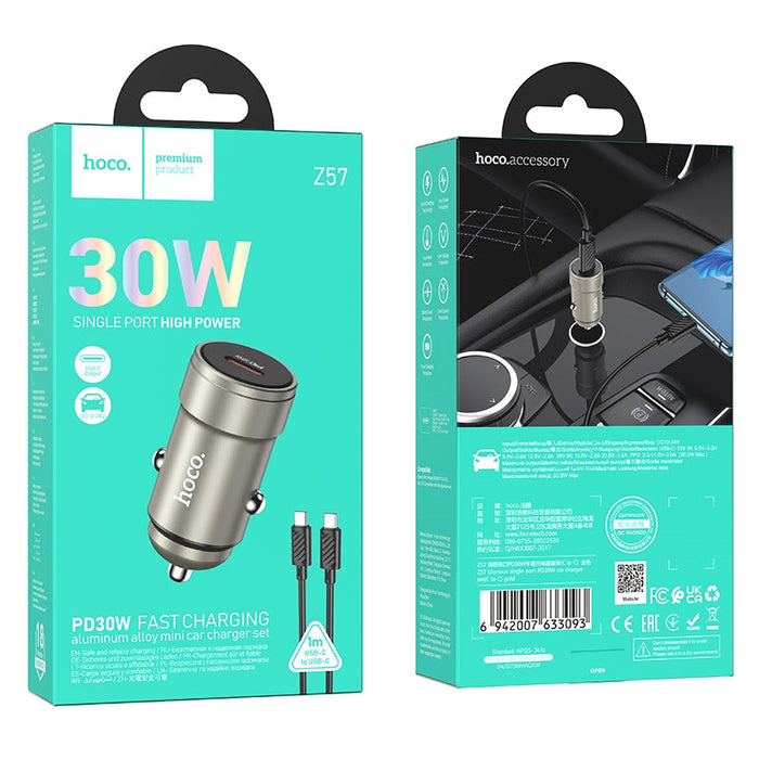 Hoco Fast Charging 30W C to C Car Charger