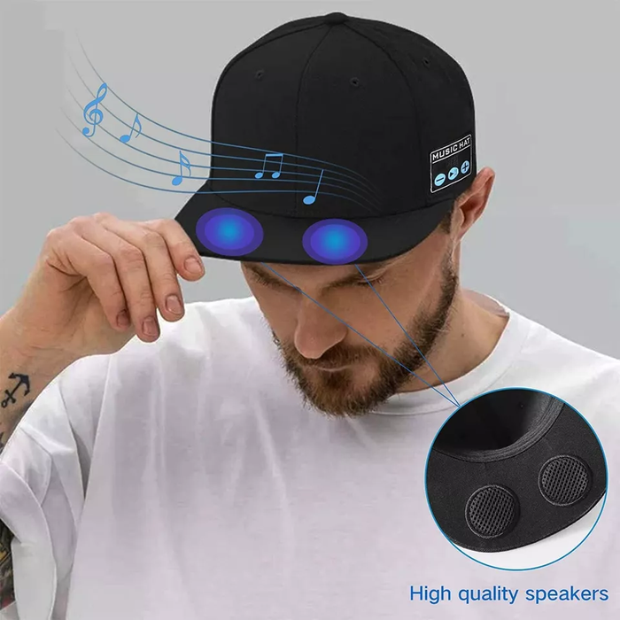 Baseball Cap with Bluetooth Stereo Music Speakers Wireless Headphone Headset