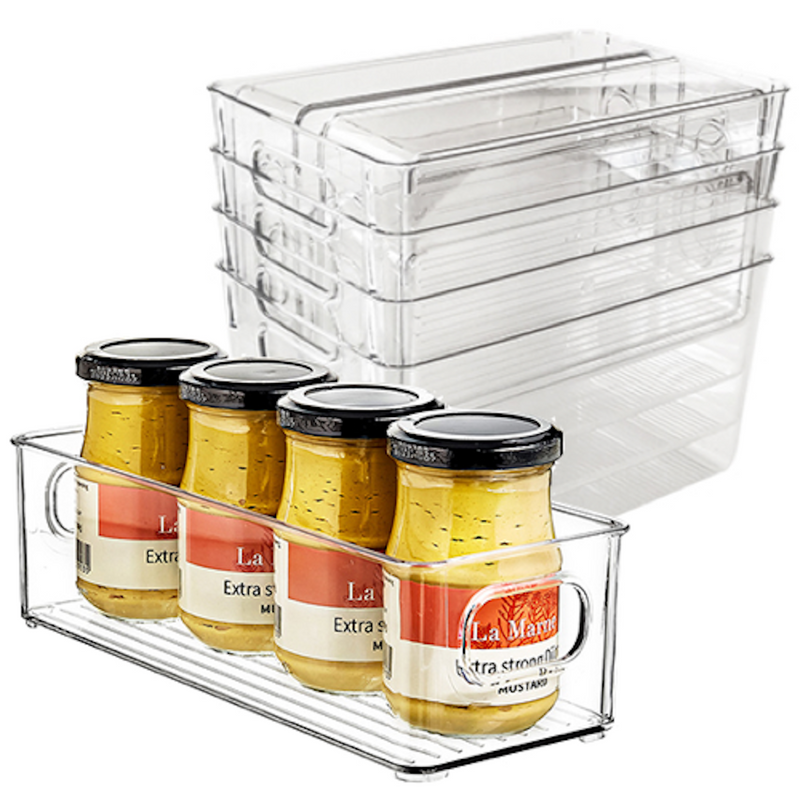 Clear Refrigerator Organisers - 5 Piece Set