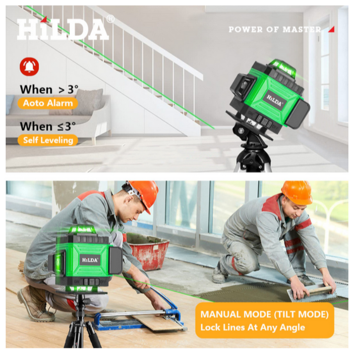 16-Line Green Laser Level Self-Leveling