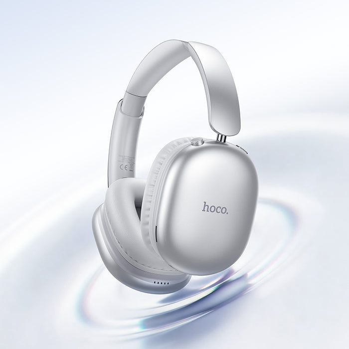 Hoco Active Noise Cancelling Bluetooth Headphones Silver w 90 Hours Battery Life - image 4