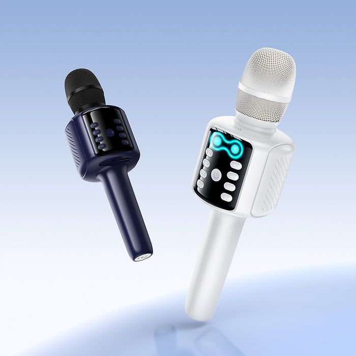 Hoco Karaoke Mic and Speaker, USB/SD/Aux, Blue - image 3