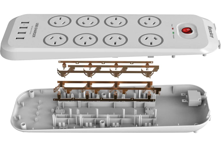 Huntkey 8 Outlet Surge Protected Powerboard with 4 USB Charging Ports Output:5V, 4A - image 4