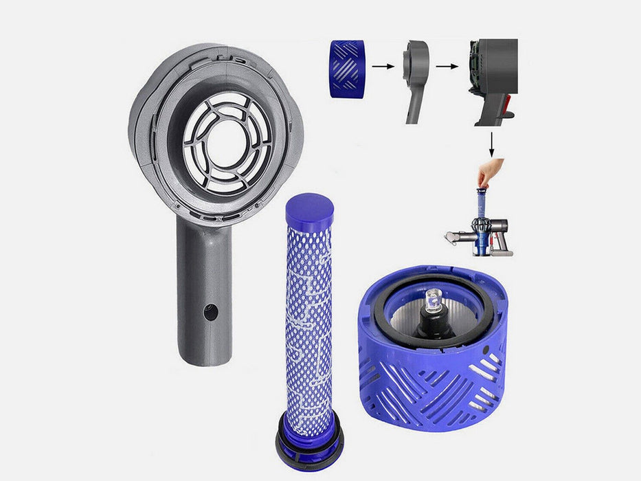 Rear Cover Pre and Post Filter Kit for Dyson V6