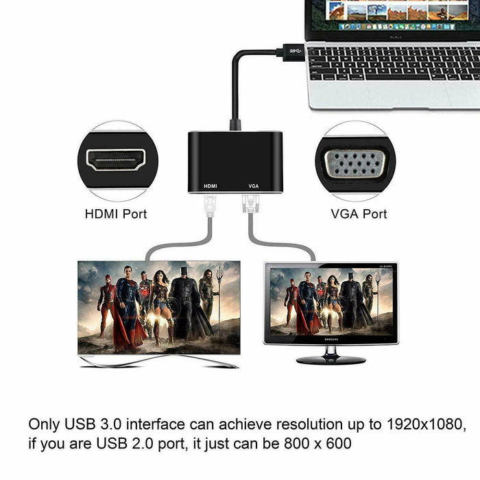 USB 3.0 to HDMI VGA 1080P Adapter