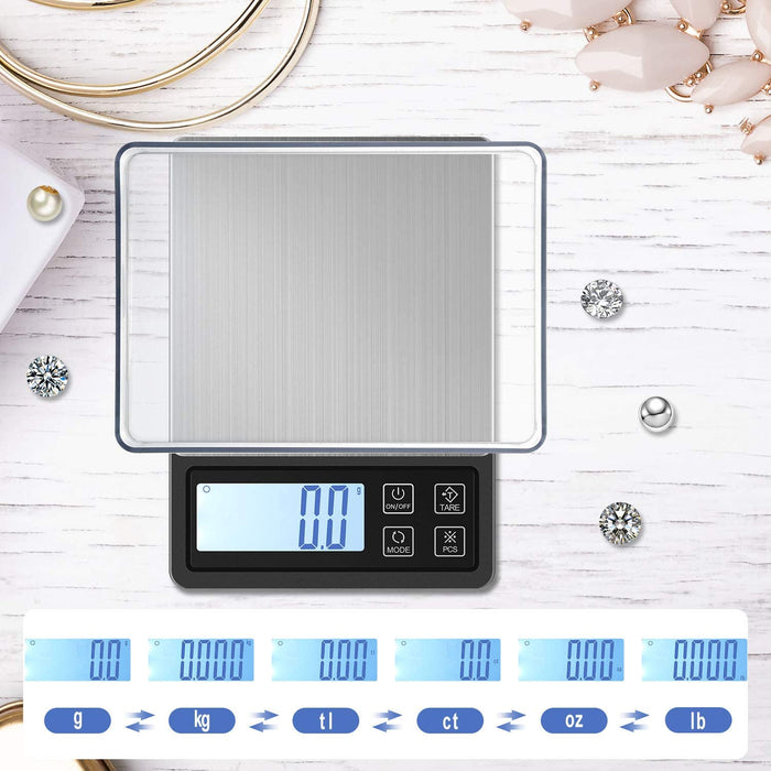 Digital Pocket Scale with USB Rechargeable 3000g/0.1g
