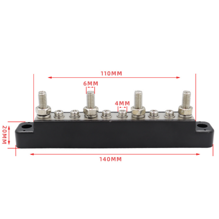 10 Way Bus Bar Auto Marine Power Distribution Earthing Block