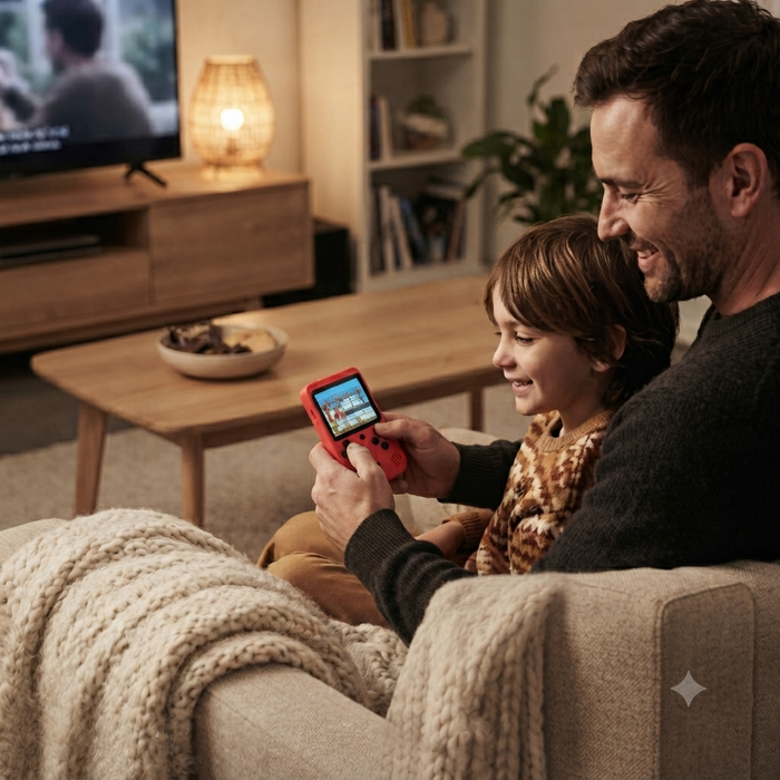 500 in 1 Handheld Gaming Console - Red