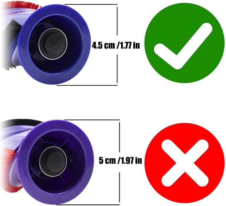 Brush Roller Brushbar Replacement For Dyson V6 V7 (4 Prong, No Screw)