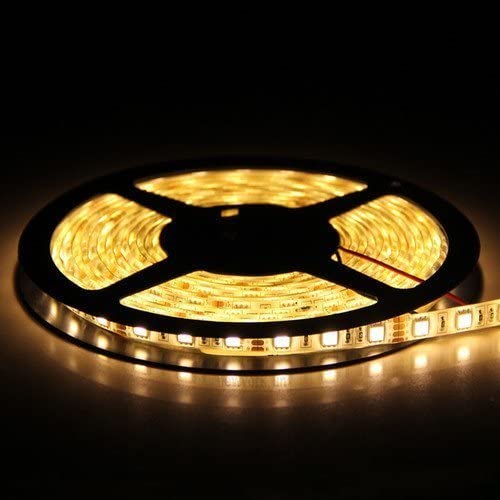 5M Warm White 5050 12V Led Strip Light with Power Adapter