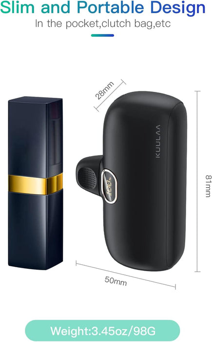 Kuulaa USB C Power Bank 5000mAh black