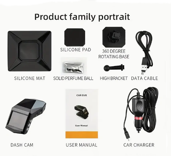 1296P Full HD 170° Wide Angle Dash Cam