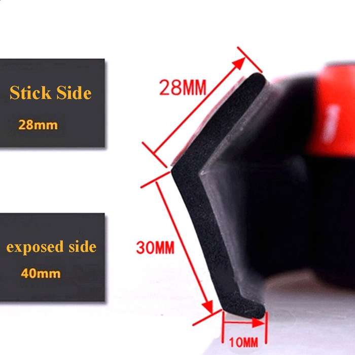 Car Front Bumper Lip Skirt Protector Splitter Body Spoiler Rubber Universal 2.5M