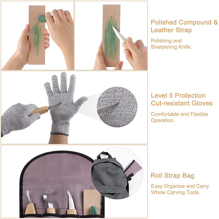 17pcs Wood Carving Set