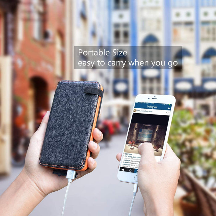 Solar Power Bank with 4 Panels 25000mAh