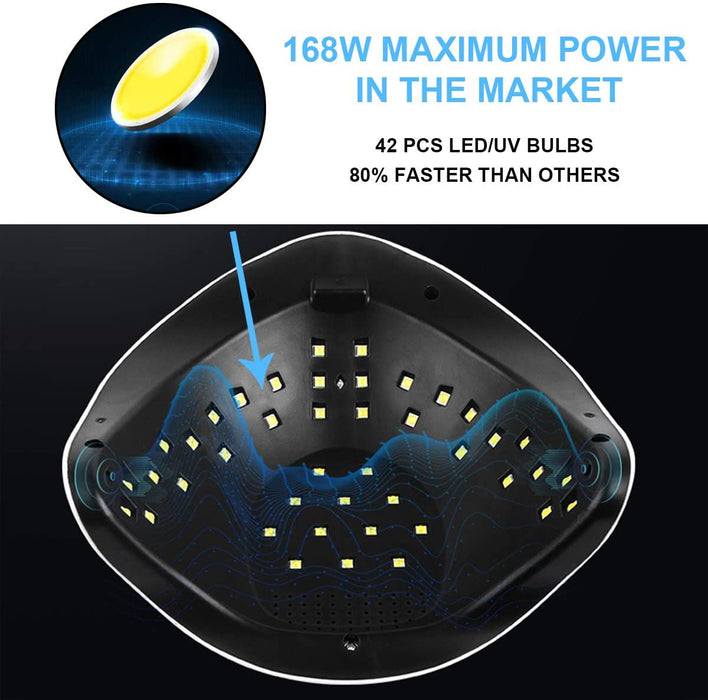 LED UV Nail Lamp 168W 42LED