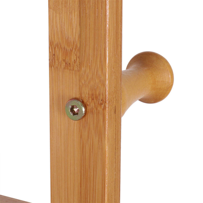 Wooden Coat Rack on Wheels 80cm