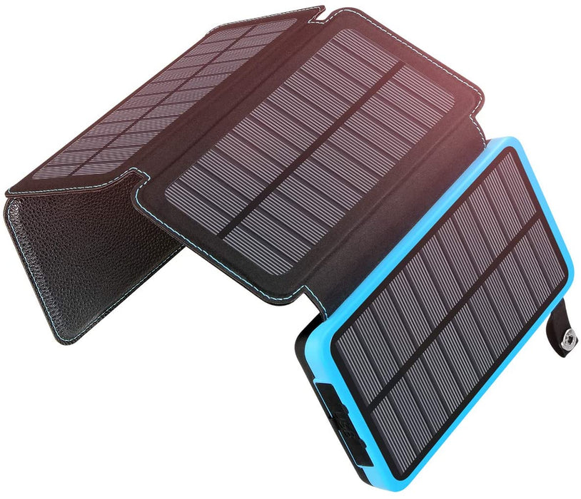 Solar Power Bank with 4 Panels 25000mAh