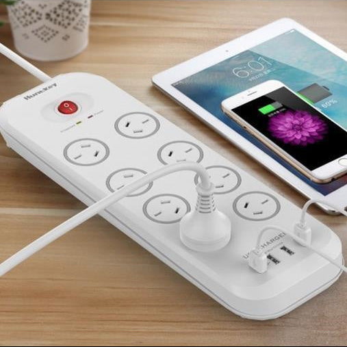 Huntkey 8 Outlet Surge Protected Powerboard with 4 USB Charging Ports Output:5V, 4A - image 5