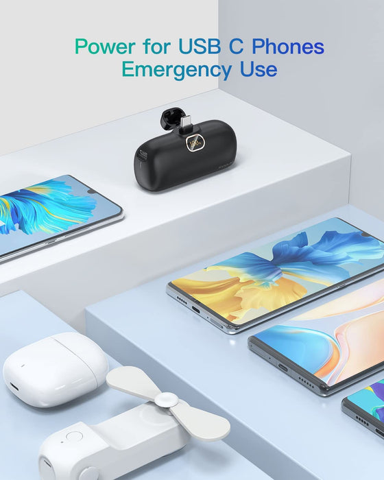 Kuulaa USB C Power Bank 5000mAh black