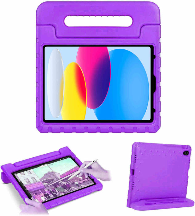 Kids Shockproof EVA Case for iPad 11 (A16, 2025) & iPad 10th Gen 10.9" – Purple