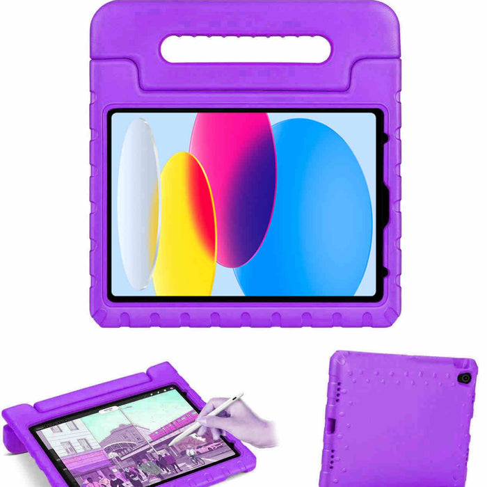 Kids Shockproof EVA Case for iPad 11 (A16, 2025) & iPad 10th Gen 10.9" – Purple