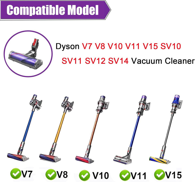 Direct Drive Motorhead Brush Head for Dyson V7, V8, V10, V11 & V15 Vacuum Cleaners