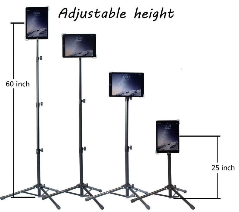 Tablet iPad Floor Stand Adjustable Holder For 10.2 10.9 11 12 inch