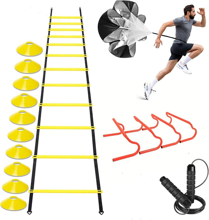 6M Agility Ladder Training Set with Hurdles, Cones & Speed Equipment