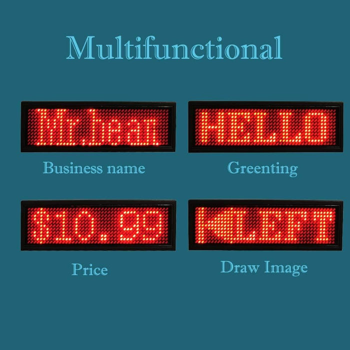 LED Name Badge Tag - Blue