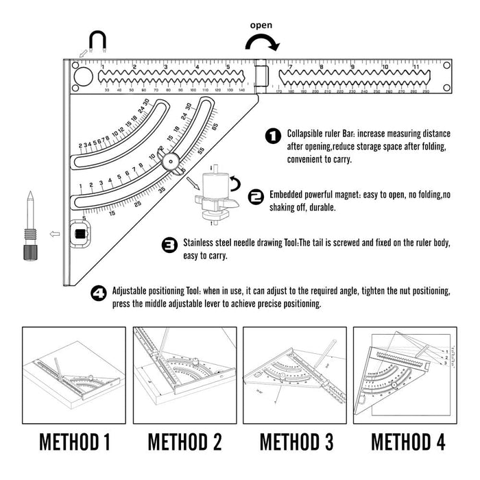 Folding Triangle Ruler