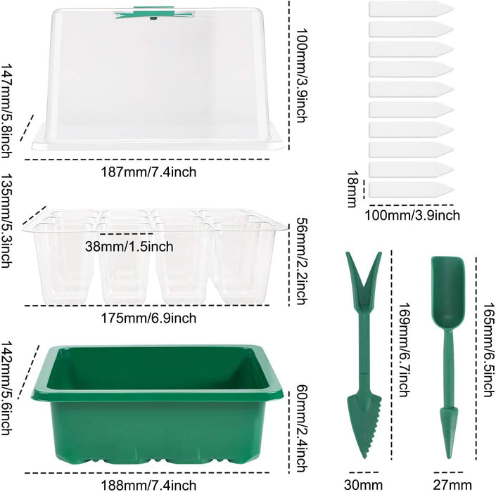 10 Packs Heightened Seed Box Seed Starter Tray Propagator