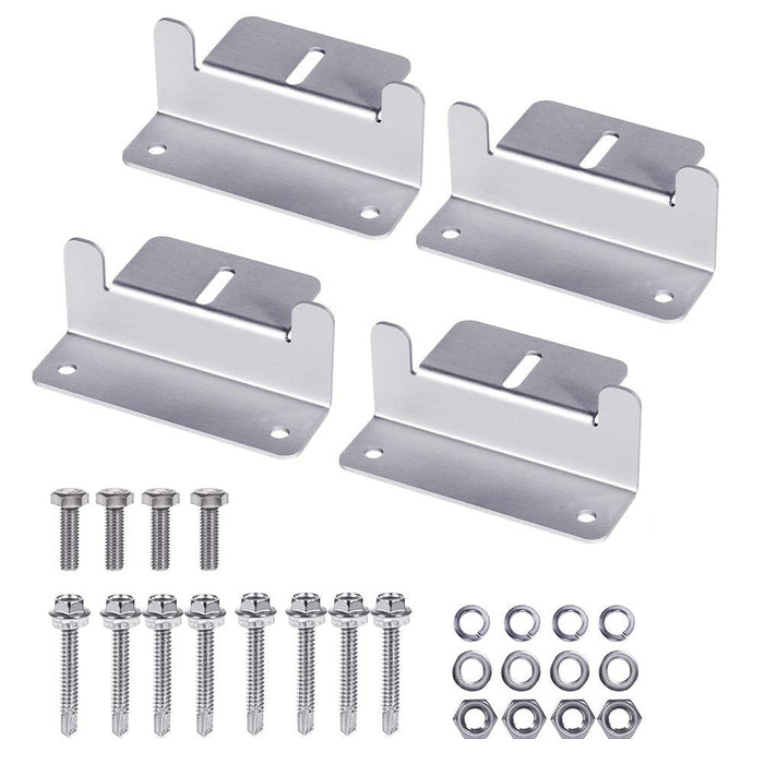 4pcs Solar Panel Mounting kits Aluminum Alloy Brackets for RV Boat Home