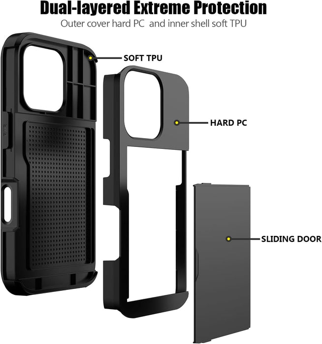 iPhone 16 Pro Max Case Card Slots Holder