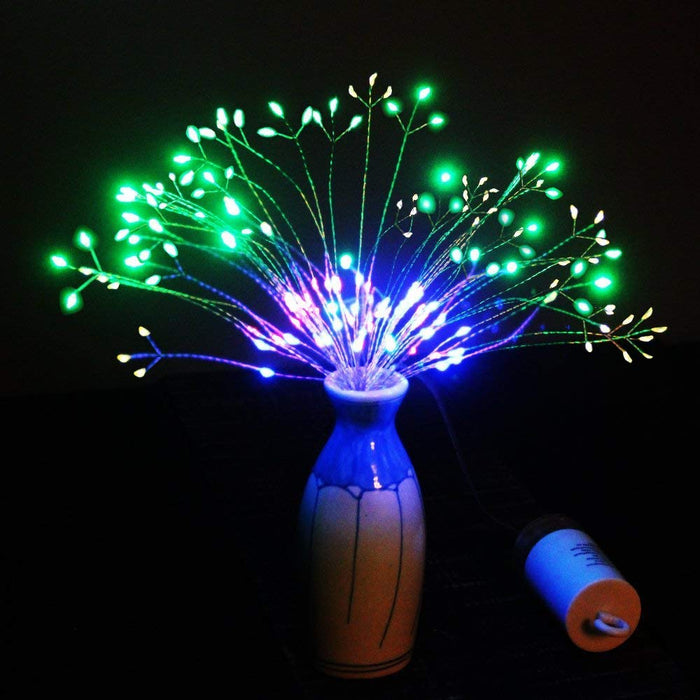 198 LED Hanging Starburst Firework Fairy String Light Lamp Party Xmas Decro