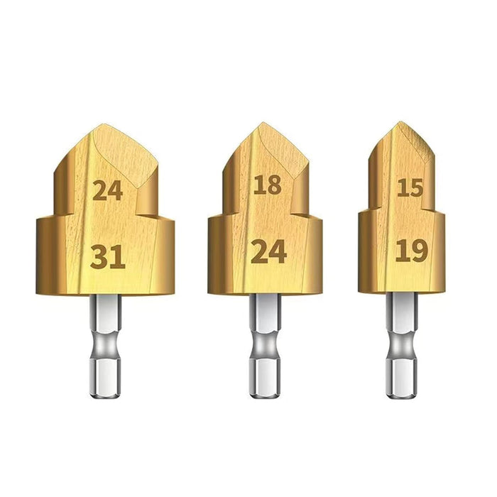 3pcs PPR Water Pipe Repair Drill Bit Set High-Speed Steel Easy Hole Expansion