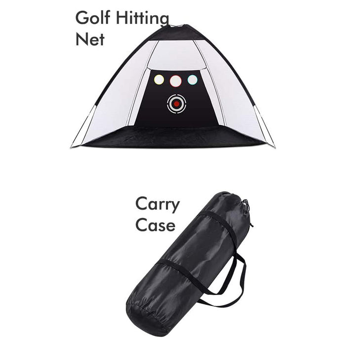 Foldable Golf Hitting Net Sets with Chipping Target Pockets