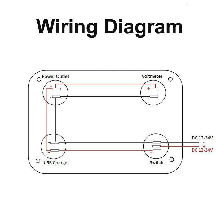 4 Way DC 12V-24V Car Cigarette Lighter Socket+Dual USB Charger Voltmeter Adapter