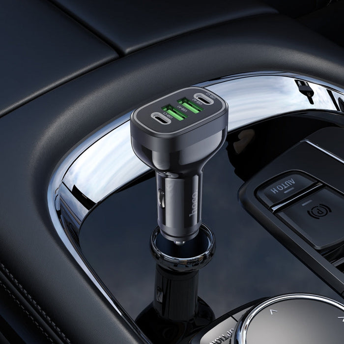 4 Port 2C2A Car Phone Fast Charger For Android iPhone