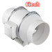 White exhaust fan with '6inch' text in red on a white background