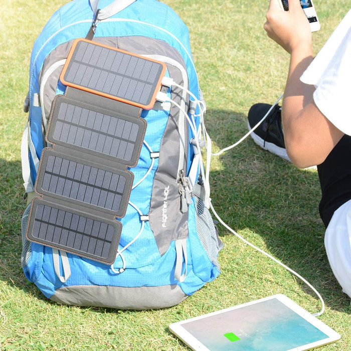 Solar Power Bank with 4 Panels 25000mAh