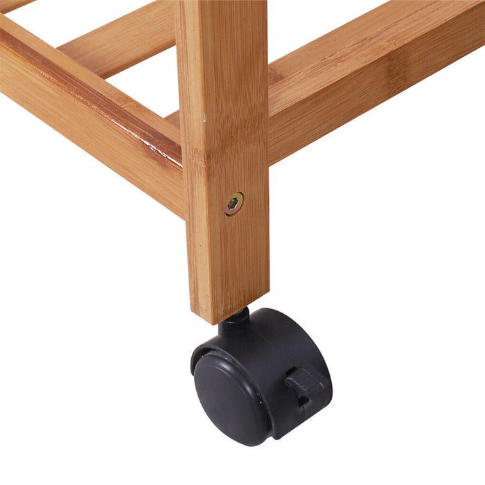 Wooden Coat Rack on Wheels 80cm