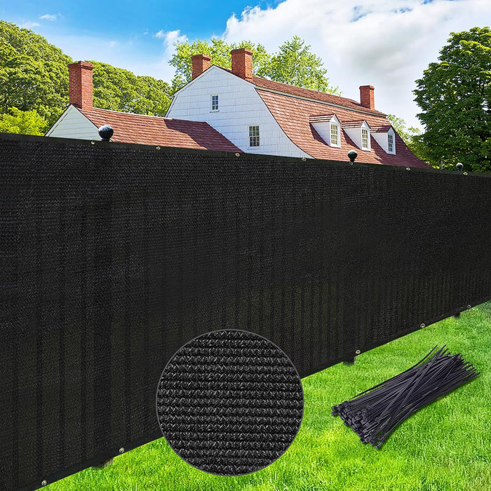 180GSM Privacy Fence Screen Black-1Mx5M