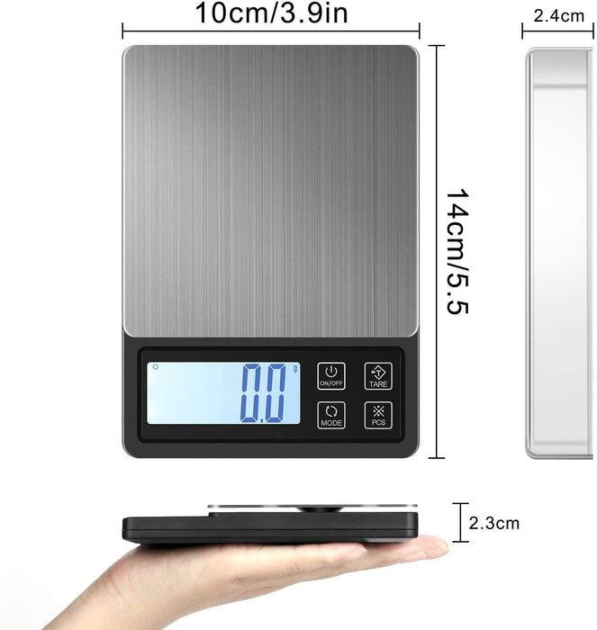 Digital Pocket Scale with USB Rechargeable 3000g/0.1g