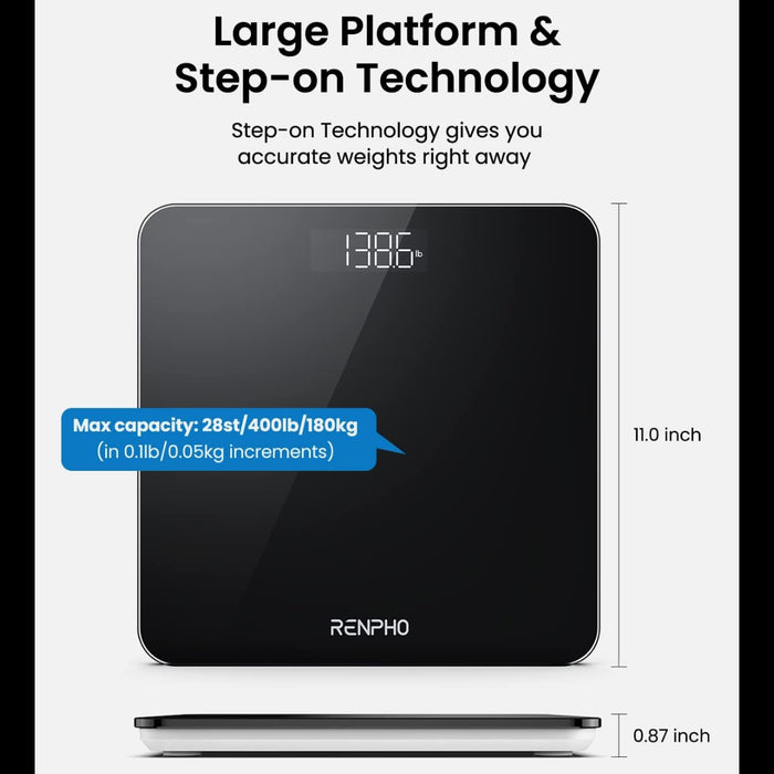 Renpho Digital Bathroom Scale Black - image 6